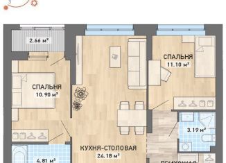 Продаю двухкомнатную квартиру, 63.3 м2, Екатеринбург, ЖК Квартал Энтузиастов