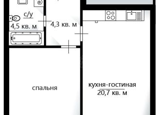 Продаю однокомнатную квартиру, 45 м2, Москва, метро Минская, Нежинская улица, 5к2