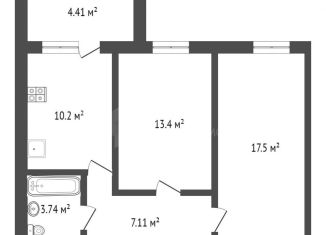 Продажа двухкомнатной квартиры, 54.2 м2, Тюмень, улица Тимофея Кармацкого, 11, ЖК Ария