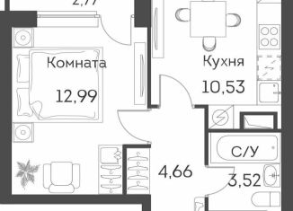 1-ком. квартира на продажу, 33.1 м2, Москва, ЖК Аквилон Бисайд