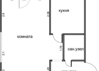 Продается 1-комнатная квартира, 30 м2, поселок городского типа Кедровый, улица Мира, 3