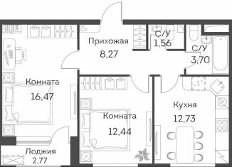 Продается двухкомнатная квартира, 56.6 м2, Москва, ЖК Аквилон Бисайд