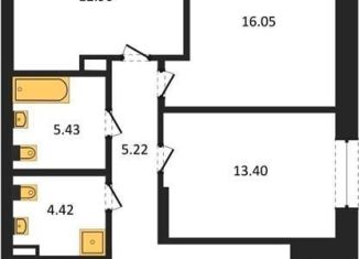 Продажа 3-комнатной квартиры, 86.8 м2, Новосибирск, Красный проспект, 167/3, ЖК Расцветай на Красном