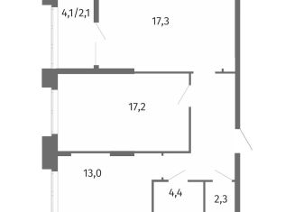 Продам 2-комнатную квартиру, 65.4 м2, Калининград, улица Маршала Борзова, 107, ЖК Альпы