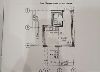 Квартира на продажу студия, 22.2 м2, Нижний Новгород, ЖК Новая Кузнечиха