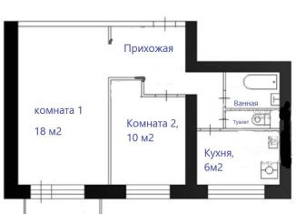 Сдается двухкомнатная квартира, 45 м2, Москва, улица Малышева, 28, станция Печатники