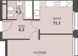 Продается однокомнатная квартира, 39.7 м2, деревня Румянцево, ЖК Хоумсити, Киевское шоссе, 22-й километр, 6Вк3