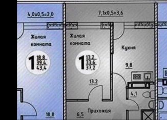 Продажа 1-комнатной квартиры, 37.2 м2, Краснодар, Прикубанский округ, улица Дзержинского, 110Ак1