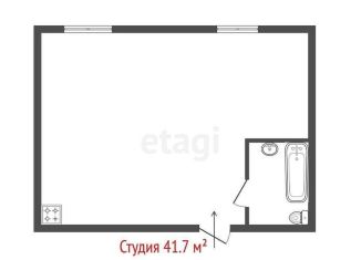 Квартира на продажу студия, 41.8 м2, Екатеринбург, улица Щорса, 53, улица Щорса