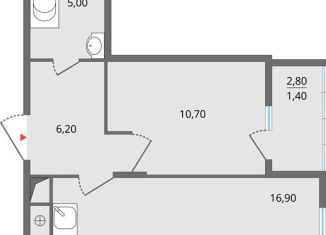 Продам 2-комнатную квартиру, 47.4 м2, Липецк, ЖК Атмосфера