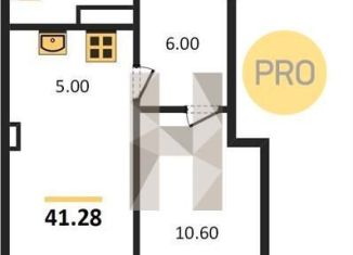 Продаю двухкомнатную квартиру, 41.5 м2, Ростов-на-Дону, ЖК Сокол Град, проспект 40-летия Победы, 63/17с4