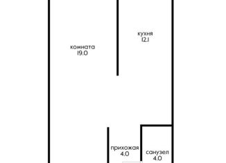 Продаю однокомнатную квартиру, 39.1 м2, Краснодар, Железнодорожная улица, 23/1, ЖК Краснодар