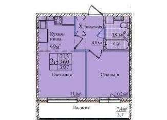 Продается однокомнатная квартира, 39.7 м2, Новосибирск, 1-я Чулымская улица, 11с, ЖК Венеция