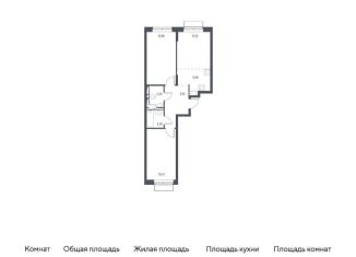 Продается трехкомнатная квартира, 57.6 м2, деревня Путилково, Просторная улица, 1к1