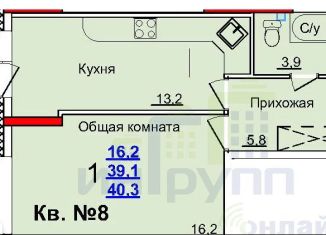 Продам однокомнатную квартиру, 40.3 м2, Тула, улица Академика Насоновой, 1В, Центральный территориальный округ