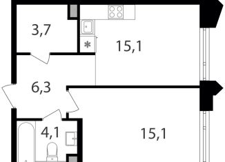 Продаю однокомнатную квартиру, 44.3 м2, Москва, станция Гражданская, жилой комплекс Петровский парк II, к1