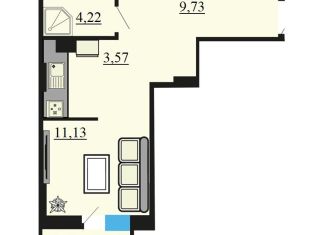 Продажа квартиры студии, 30 м2, Ростов-на-Дону, ЖК Город у Реки, улица 23-я Линия, 54с8