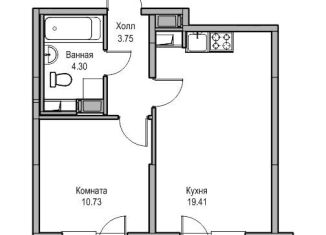 Продам 2-комнатную квартиру, 41.5 м2, Санкт-Петербург, метро Беговая