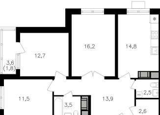 Продам 3-ком. квартиру, 79.5 м2, Москва, метро Щукинская, улица Берзарина, 32к1.2