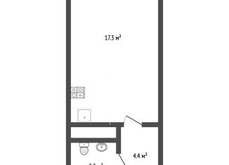Квартира на продажу студия, 23 м2, Тюмень, Воронинская улица, 47