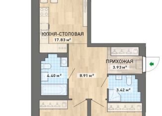 Продам 2-ком. квартиру, 72.8 м2, Екатеринбург, ЖК Просторы