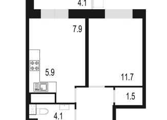 Продажа 2-комнатной квартиры, 40.9 м2, Одинцово, жилой комплекс Союзный, к2, ЖК Союзный