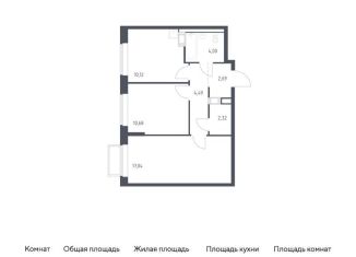 Продажа двухкомнатной квартиры, 51.3 м2, посёлок Мирный, жилой комплекс Томилино Парк, к6.1