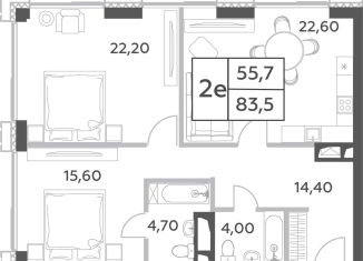 Продам 3-комнатную квартиру, 83.5 м2, Москва, район Раменки, проспект Генерала Дорохова, вл1к1