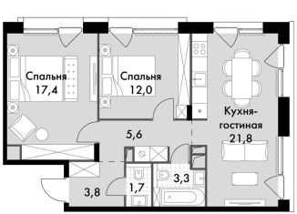 Продам 3-комнатную квартиру, 65.6 м2, Москва, район Свиблово, Снежная улица, вл22к3