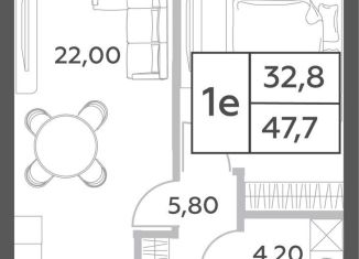 Продам двухкомнатную квартиру, 47.7 м2, Москва, проспект Генерала Дорохова, вл1к1, ЗАО