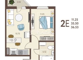 Продается однокомнатная квартира, 36.5 м2, Липецкая область