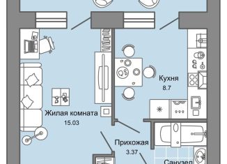 Продаю однокомнатную квартиру, 35 м2, Ульяновск, ЖК Дивный Сад, жилой комплекс Дивный Сад, 6