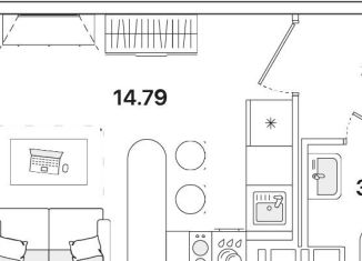 Продажа квартиры студии, 23.2 м2, Санкт-Петербург, метро Академическая