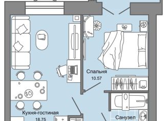 Продажа двухкомнатной квартиры, 39 м2, Ульяновская область, жилой комплекс Дивный Сад, 10