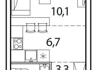 Продаю квартиру студию, 23.5 м2, деревня Рузино