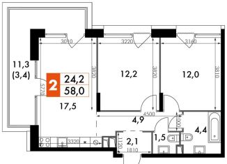 Продам 2-комнатную квартиру, 58 м2, Москва, метро Свиблово, Снежная улица, вл22к3