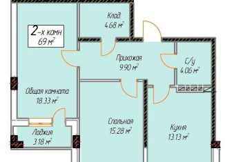 Продам 2-ком. квартиру, 69 м2, Махачкала, Маковая улица, 9