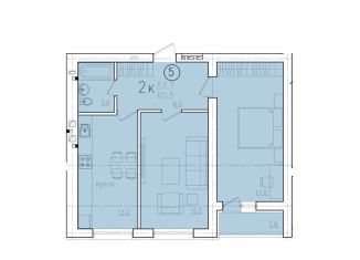 Продам 2-комнатную квартиру, 60.5 м2, Энгельс