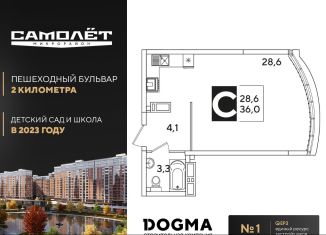 Квартира на продажу студия, 36 м2, Краснодар