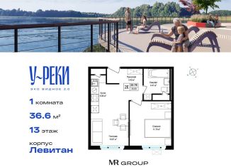 Продажа 1-комнатной квартиры, 36.7 м2, деревня Сапроново, ЖК Эко Видное 2.0