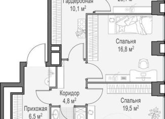 Продам трехкомнатную квартиру, 124.8 м2, Москва, метро Выставочная