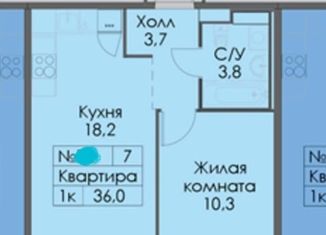 Продаю однокомнатную квартиру, 36 м2, посёлок Ильинское-Усово, Заповедная улица, 13