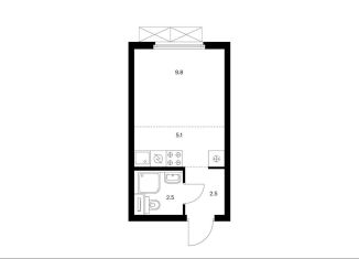Квартира на продажу студия, 19.9 м2, Мытищи, ЖК Ярославский