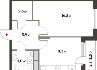 Продаю 1-комнатную квартиру, 41 м2, Красногорск, Золотая аллея, 3