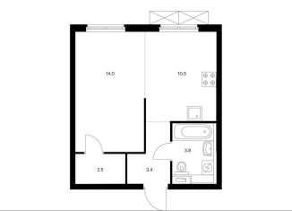 Продам 1-комнатную квартиру, 34.2 м2, Москва, жилой комплекс Руставели 14, к1/2, метро Бутырская