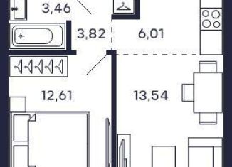 Продам 1-комнатную квартиру, 39.4 м2, Красногорск, ЖК Тетрис