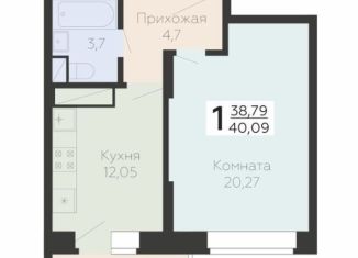 Продается однокомнатная квартира, 40 м2, Подольск, Садовая улица, 3к2, ЖК Московский