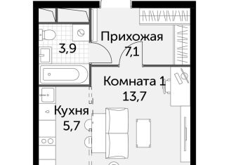 Продаю квартиру студию, 30.4 м2, посёлок Развилка, ЖК Римский