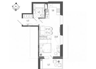 Продажа квартиры студии, 39 м2, Санкт-Петербург, Парфёновская улица, 17, метро Московские ворота