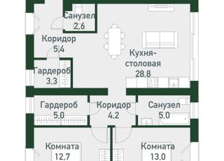 Продам 2-комнатную квартиру, 82.4 м2, Челябинская область